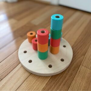 Lovevery Wooden Stacking Pegboard Puzzle Game